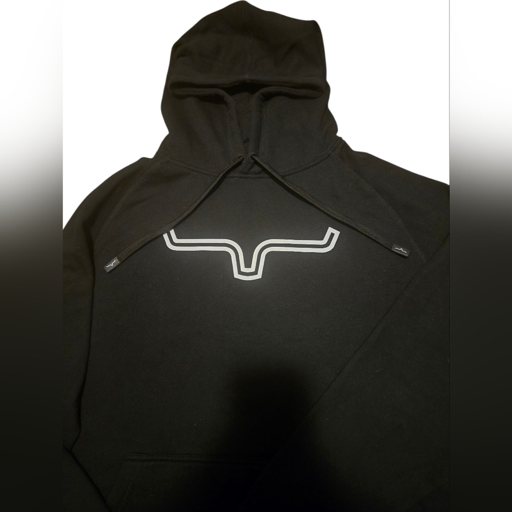 Kimes Ranch Black Hoodie Unisex Western Pullover Sweatshirt - Picture 4 of 7
